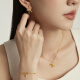 Chow Tai Fook Bow-Tie Gold Anhänger Halskette für die Goldkette für Frauen (Arbeitskosten: 420) EOF1387 40 cm Volles Gold etwa 3,50 g