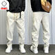 KAZUKI KURAISHI KURAISHI Trendy Brand Casual Pants Men's Summer Loose New All-match Pants Handsome Worker Straight Pants Harem Pants Black 3XL