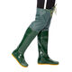 
Waterproof shoes with waterproof shoes over knee design super high tube rain new elastic mouth under field planting paddy field soft bottom over knee fishing glue 005 lace-up medium-length rice transplanting shoes 37
