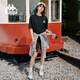 Kappa (Kappa) Back-to-Back-Ehepaar Sport T-Shirt für Sommer New Herren Sorona Casual Kurzärmelige coole halbe Ärmeln Frauen Black-9902XL
