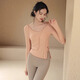 LULU CENTURY slim spring and autumn thin yoga wear for women V-neck running sports long-sleeved tops Pilates training fitness T-shirt orange M