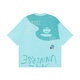 AAPE Spring, Herbst, Herbst, Winter, Sommer-Affenbrief besticktes Runde Halsschnur-Etikett trendy losen lässiger Kurzärmel-T-Shirt 1463xxm Bkx/Black M