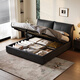 Lin's Home Double Bed Leather Master Bed Bedside Soft Bag Backrest Bed High-end Atmospheric 1.8m x 2m Bed PC835