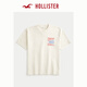 HOLLISTER【凉感印花T】25夏新款情侣宽松T恤男装女装KI323-5008 深奶油色 XS (170/84A)