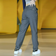 Kledboy Qizhe Business Men's Clothing Spring and Summer New Light Light Luxury Men's Strilp Talers de moda y Evergrande Casual Pants 838 Black and Gray 32 (sugerido 130-140Jin [Jin equivale a 0.5 kg])
