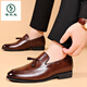 Specht Mattanzug Herren Lederschuhe Herren flacher Glanz formeller Kleidung Jugendspitze