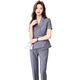 
Jinxu Hotel Workwear Set Summer Women's Short Sleeve Suit Professional Wear Temperament Shenfan Fashion Jewelry Store Sales Department SY6623 Gray Strip Suit S