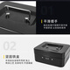 Wenstan Portable Lockable Cash Box Metal Savings Box Organizing Safe Tool Box 150 Password Black 15*12*8cm W5664