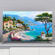 Badfenster High-End Light Luxury TV-Staub Cover 65-Zoll-TV-Cover Stoff TV-Cover 7055 TV-Staub Cover Hanging B1381 Beach Beach 85 Zoll (195*115c.m)