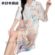 Tyburn Zhenchu ​​Ice and Snow Silk Nightgown Summer Luz delgada Dormitorio de lujo Internet Estilo de celebridades Relajadas Camisa sexy sexy pijama 719 [Color de champán] Catirda de gato L [100-120Jin [Jin iguala 0.5 kg]]]