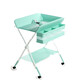 Clcey Windel Tabelle faltbare einfache Babypflege Tabelle Crib Baby Windel Tabelle Neugeborene Touch Tabelle + Drei Windel Tabelle - Grau Standard Modell