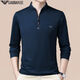 Falamone Armani T-shirt à manches longues pour hommes Automne et hiver décontracté plus collier de support chaud en velours mi-ferme