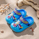 I love children's hole shoes for boys 2025 new summer outdoor bag-toe cartoon beach shoes baby slippers sandals Zero deep blue 18 0 (inner length 175mm)