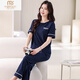 
Modal pajamas for women in summer pure cotton short sleeve thin 2025 new summer casual cotton can be worn outside trousers home clothes 7374 bean green M 80100Jin [Jin equals 0.5 kg]