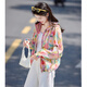 
Shangjing Monet Garden Sunshade Thin Age Reducing Jacket 25 Summer New Vibrant Floral Loose Long Sleeve Top for Women