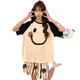 Jingpufei summer cartoon short-sleeved loose home clothing two-piece suit for wearing outside 692 small bag dog, one size 4XL code [recommended 172-200Jin [Jin equals 0.5 kg]]