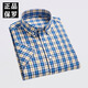 OLESTER PAUL Summer Daddy Plaid Kurzarm Pure Cotton Shirt Herren cooler Geschäft Casual Evergrande Marke Shirt F983 42 [geeignet für 155-165jin [Jin ist gleich 0,5 kg]]
