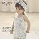 
Bali pig girl suspender vest wears summer thin modal cotton children's sleeveless T-shirt, forest summer baby top, flower fruit fruit 90
