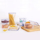 
Lock Lock (LOCK/LOCK) plastic fresh-keeping box square PP food grade sealed box refrigerator storage lunch box with rice lunch box high temperature resistance HPL854 square 600ml