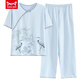 Catman (Miiow) Summer de pijamas de estilo chino para mujeres con algodón nuevo pantalón chino La ropa para el hogar se puede usar en verano estilo delgado y9905 m (recomendado 75-95Jin [Jin equivale a 0.5 kg])