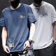 Byphytee Summer Sail Seda Camiseta de seda Hombres Reductor de cuello redondo Camino rápido Manga corta delgada Media transpirable Top de gran tamaño Sports de hombres sueltos T678 Negro + T679 White [paquete de dos piezas] M Recomendado 80-100Jin [Jin equivale a 0.5 kg]