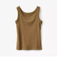 Summer nuevo chaleco sin mangas de algodón para mujeres que usan una camisa base con un ajuste delgado y versátil atuendo de mujeres, Z Yuren 1050 Green L