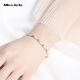 Miss JuJu pt950 platinum star bracelet for women, fashionable platinum star shining bracelet for wife, weight 6.2-6.4 grams, length 16+2cm