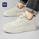 HaiLan Home (HLA) men's shoes summer 2025 new casual board shoes anti-odor and breathable white shoes lightweight non-slip high-rise shoes men's white-breathable punching 42
