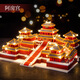 Manquxia Chinesische Bausteine ​​Suzhou Garden Hochtechnische Kalkül Männer und Frauen Bauserie versammelten Kinderspielzeuggeburtstag [Farbbox] mittelgroße Afang Palace-1283