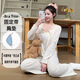 COLORFUL GEMS三件套吊带睡衣女长袖棉质家居服2025甜美性感 smf-A681灰 180 XL