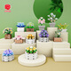 
Shantoulin Village plant building blocks and flowers cute small ornaments DIY assembly toy wholesale XJ-10975(B) Juhuangyu