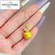 Iosn gold brushed point diamond apple necklace new pendant pure gold 999 Christmas Eve Christmas gift for girlfriend and wife gold apple pendant 1.5g (free black leather rope necklace
