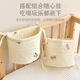 Baby cotton bedside hanging bag baby bed storage bag diaper storage children's bedside storage bag New Bear 20*21cm