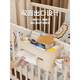 Junkit crib storage hanging basket next to the bedside baby diaper table feeding table diapers saliva storage bag hanging bag hanging basket three-in-one with cover 25.5*11.5*10cm
