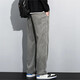 Jeans summer thin jeans for men loose straight men's pants new wide-leg men's versatile trendy ice silk pants for men 1048 gray L [recommended 110-130Jin [Jin equals 0.5 kg] wear]