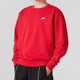 Nike (Nike) French French French Terry's Sportswear Fitness Training Casual Sweatshirt Sweet Sweet Round Neck Veste Top FN3889 / Naissance Année Red Men et Femme Single S.