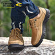 
Camel dynamic mountaineering shoes, travel hiking daddy shoes, outdoor wear-resistant casual genuine leather big-head leather shoes, men, light brown plus velvet (top layer cowhide) thick sole 6198 45 standard leather shoe size