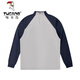 Woodpecker (TUCANO) Gym Training Wear Long Sleeve Men's Tight Elastic Half-Zip Sports Running Basketball Cycling Wear Navy Blue 2XL