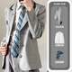 Jiongye JIONGYE Japanese College Feng Pengnan Gao DK Uniform Boys Student Suit Shirt Trousers Adult Dress Gray Suit + White Shirt + Gray Trousers + same tie XL Follow and give the same badge