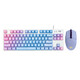 Logitech K845 Keyboard mécanique et souris SET G102 Clavier de jeux E-Sports filaire et souris K835 Keyboard PBT Office Logitech K835 Keycap rose + G102 White + Luo TTC-Tea Shaft Game Game Office Dual-upose x NO NON X