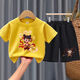 Disney (Disney) Children's Girl Summer Set Pure Cotton Shorts Shorts Handsome Cool Boy Summer Nezha Vêtements 2002 # Brew Red + 1098 # Shorts noirs 90