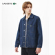 LACOSTE【王一博同款】法国鳄鱼男装25春夏棉质翻领牛仔衬衫外套|CH2601 MK9/牛仔蓝色 M 40
