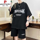 Pier Cardin Sommer Neues Kurzärmel-T-Shirt für Männer Junior High School und Highschool-Schüler Sportanzug für junge Menschen trendy gutaussehende Kinder-Sommeranzug