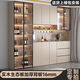 Quanyou armoire à vin en bois solide personnalisé armoire latérale haute armoire de ranget de ranget de ranget mural à gamme de gigantes