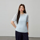SHOW FIBRE [T-shirt lysel polyvalent plissé de conception de conception] grande taille Fat MM2025 NOUVEAU SUMBRE SUMBRE 1396 Bleu clair 5xl