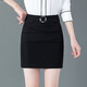 S.SOFEA high waist short skirt makes you look slim and versatile professional black black 9906 L 100-110Jin [Jin equals 0.5 kg]