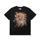 Ziweiqi meishi spider-web pareja impresa camiseta de manga corta verano s733 brown s