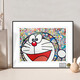 SUNWAYART Death NYC autographed limited edition Doraemon children's room decoration painting sunflower hanging painting 32*45cm Sunflower & Doraemon (including framing) 44.5 57.5cm