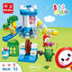 Zhouge Bangbao 3-6 Jahre alte große Partikelrohrbaubausteine Spielzeug Maijack Town Plug-In-Bausteine 9226-Brand-LKW 27 Partikel 2 Puppen