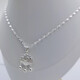 Lingmeng pure silver 9999 snowflake chain sterling silver necklace, versatile and fashionable gift, pure silver brushed lock pendant, safe pure silver 9999 snowflake chain sterling silver necklace, versatile and fashionable